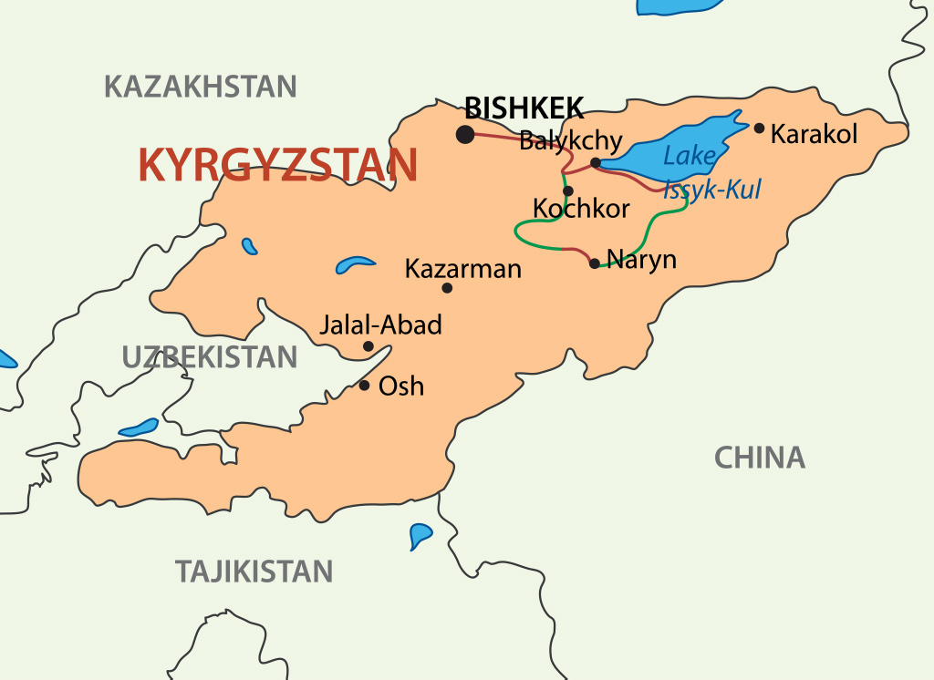 Map tour Kyrgyzstan