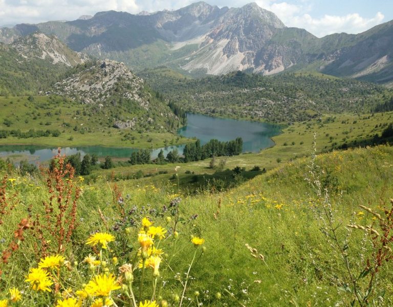 Sary Chelek lake in Kyrgyzstan